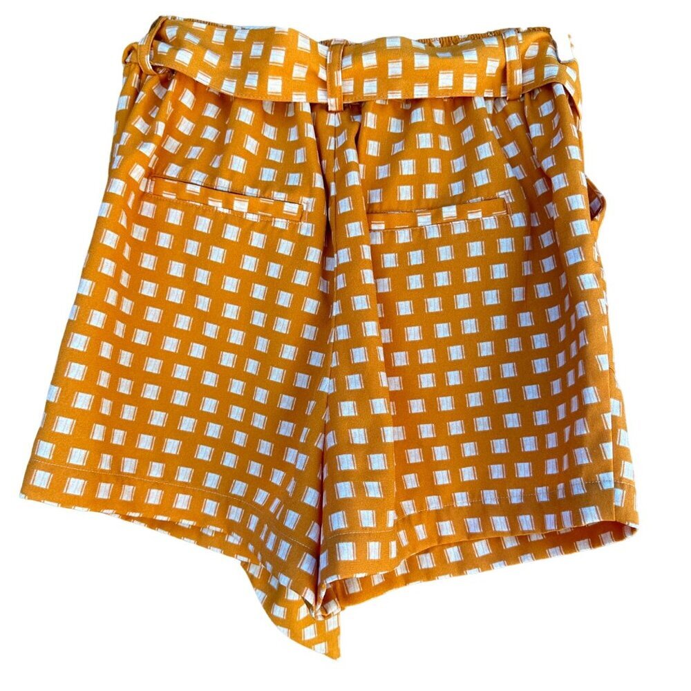 A New Day Orange White Pockets Dress Shorts Women’s Size S - Picture 11 of 15